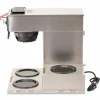 BUNN CWTF-3 Three Burner Automatic Coffee Brewer, 12-Cup, Black/Stainless Steel