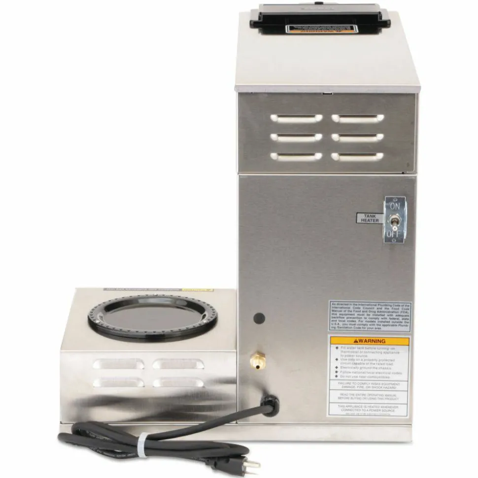 BUNN CWTF-3 Three Burner Automatic Coffee Brewer, 12-Cup, Black/Stainless Steel