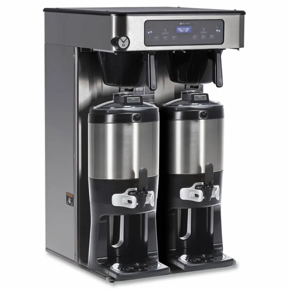 BUNN ICB Infusion Series Twin Tall Coffee Brewer, 51 Cups, Silver/Black