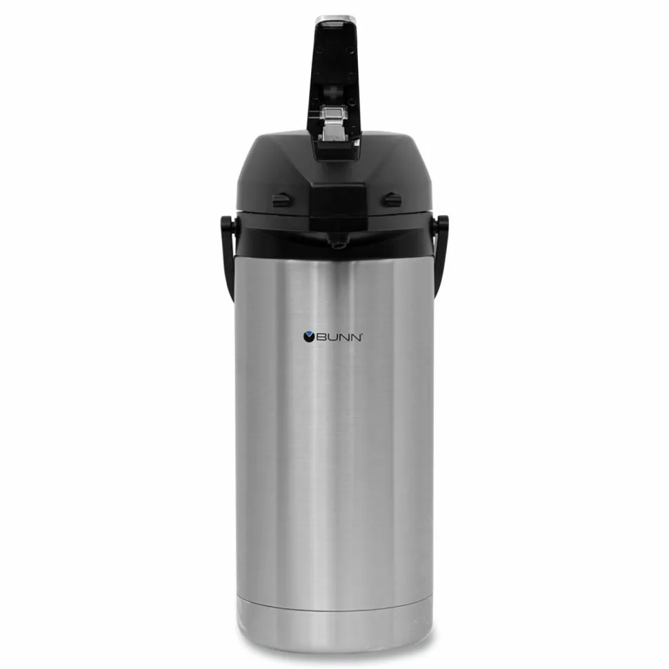 BUNN Lever Action Airpot, 128 oz, Silver/Black