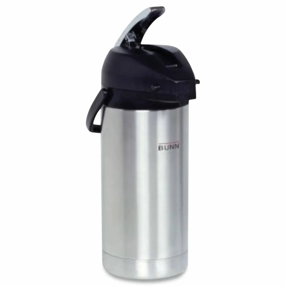 BUNN Lever Action Airpot, 128 oz, Silver/Black