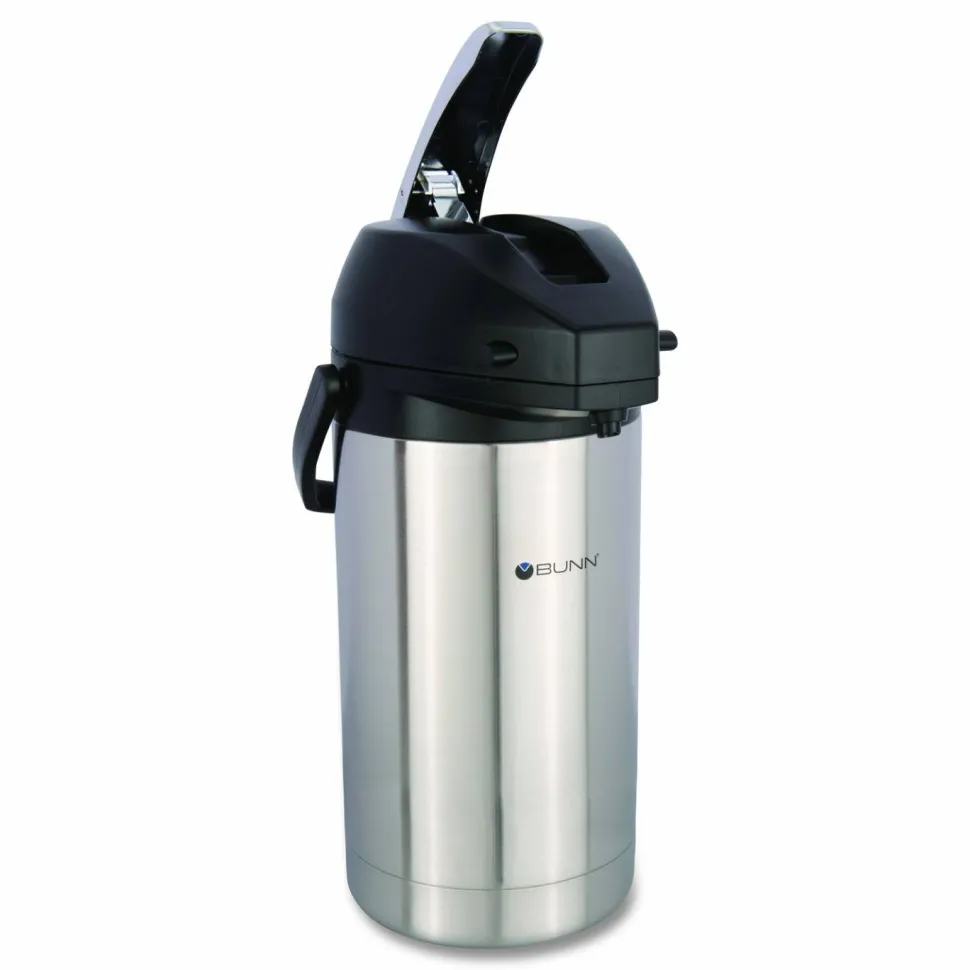 BUNN Lever Action Airpot, 101 oz, Stainless Steel/Black