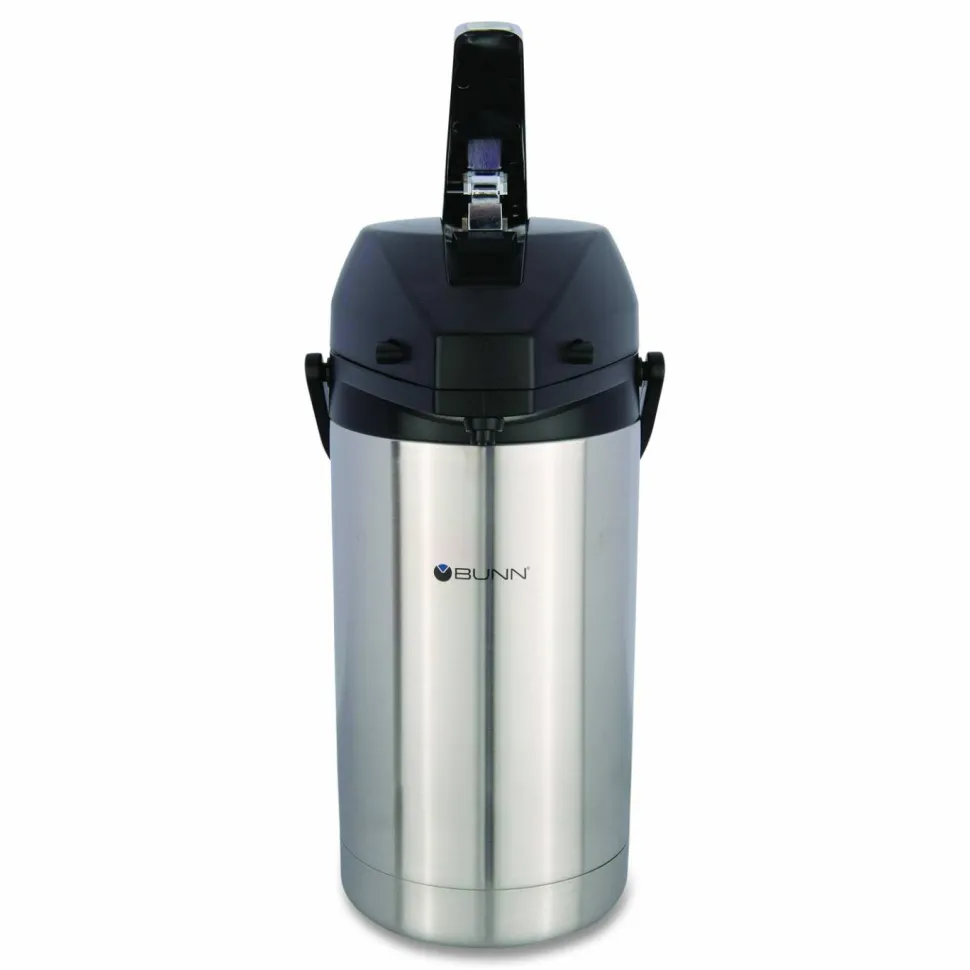BUNN Lever Action Airpot, 101 oz, Stainless Steel/Black