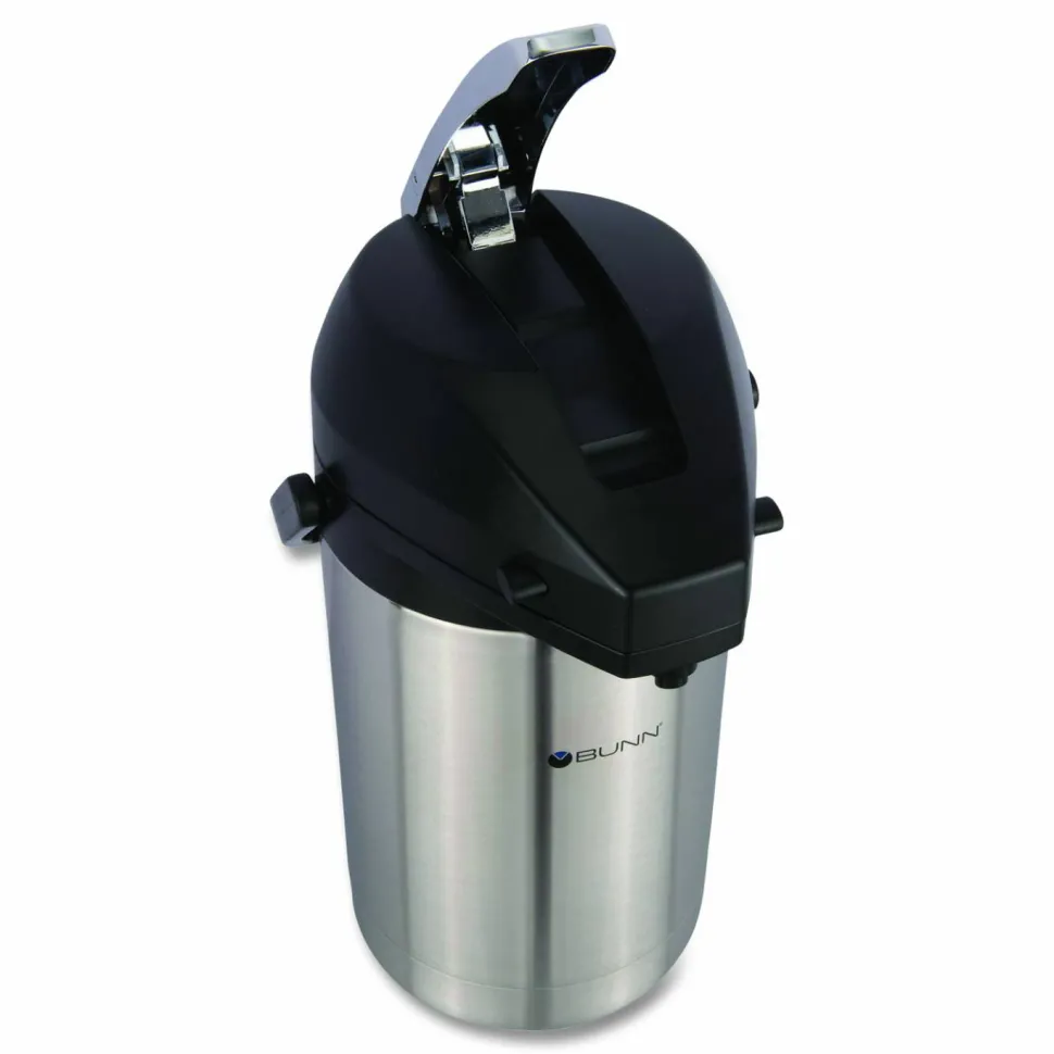 BUNN Lever Action Airpot, 101 oz, Stainless Steel/Black