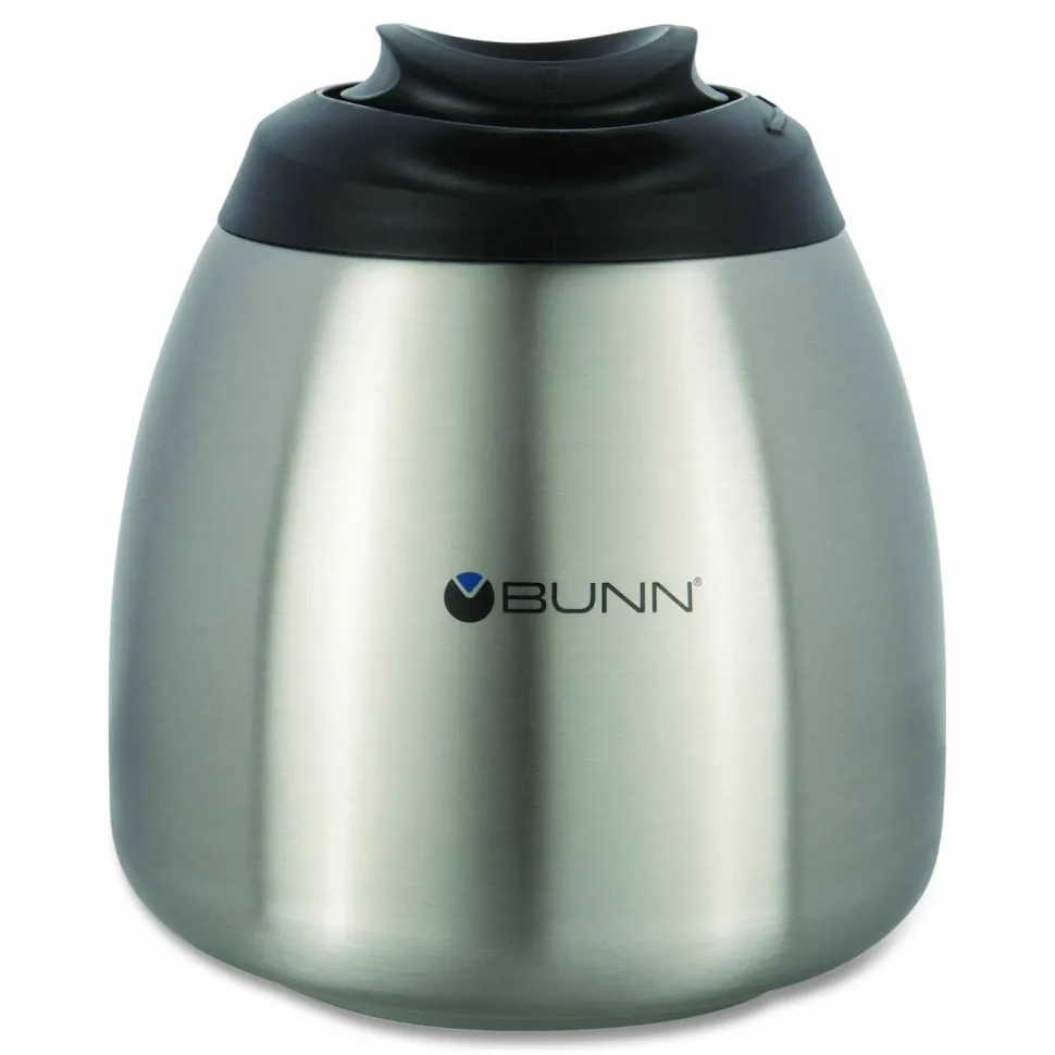 BUNN Thermal Carafe, 64 oz, Stainless Steel/Black