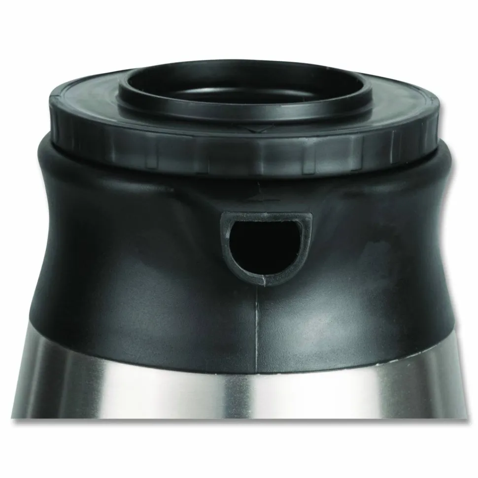 BUNN Thermal Vacuum Pitcher, 64 oz, Stainless Steel/Black