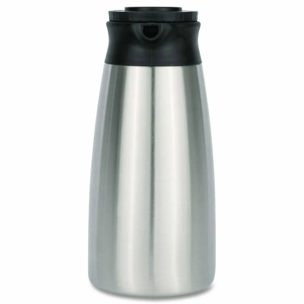 BUNN Thermal Vacuum Pitcher, 64 oz, Stainless Steel/Black