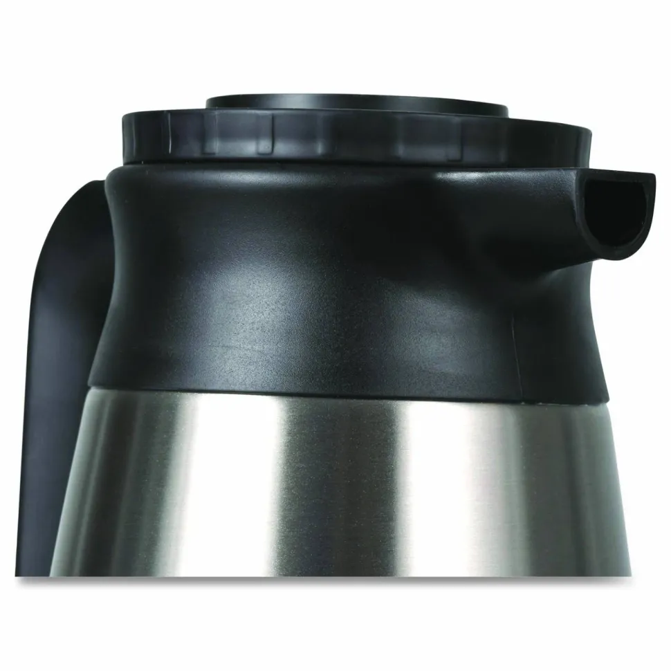 BUNN Thermal Vacuum Pitcher, 64 oz, Stainless Steel/Black