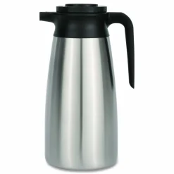BUNN Thermal Vacuum Pitcher, 64 oz, Stainless Steel/Black