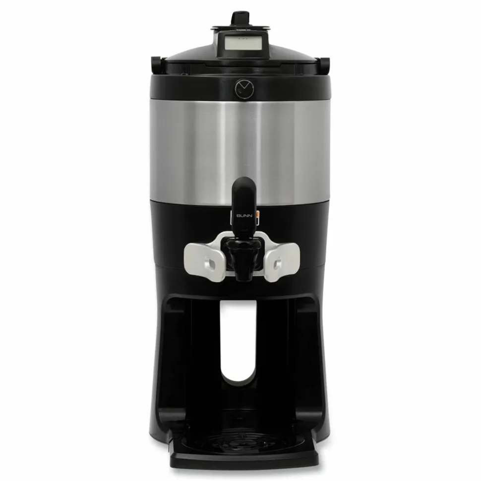 BUNN ThermoFresh Server, 128 oz, Silver/Black