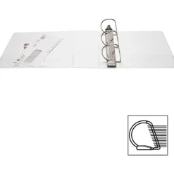 Business Source Basic D-Ring White View Binders - 4