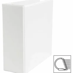 Business Source Basic D-Ring White View Binders - 4