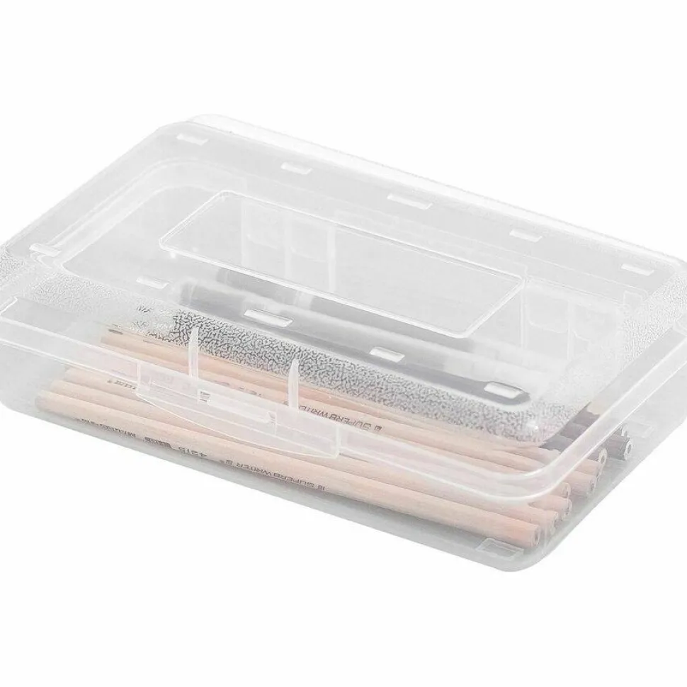 Business Source Carrying Case Pencil, Writing Utensils, Supplies - Clear