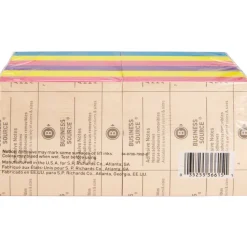 Business Source Extreme Color Adhesive Notes - 100 Sheets, 18 Pads, 3"x 3" - Square - Assorted - 36615