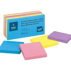 Business Source Extreme Color Adhesive Notes - 100 Sheets, 18 Pads, 3