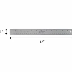 Business Source Nonskid Stainless Steel Ruler - 12
