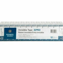 Business Source Premium Invisible Tape Value Pack - 27.78 yd x 0.75"- 1" Core - Clear - - 32953