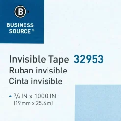 Business Source Premium Invisible Tape Value Pack - 27.78 yd x 0.75