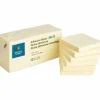 Business Source Repositionable Adhesive Notes - 3" x 3" - 100 Sheets - Square - Yellow, 12/Pack