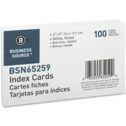 Business Source Ruled Index Cards - 5
