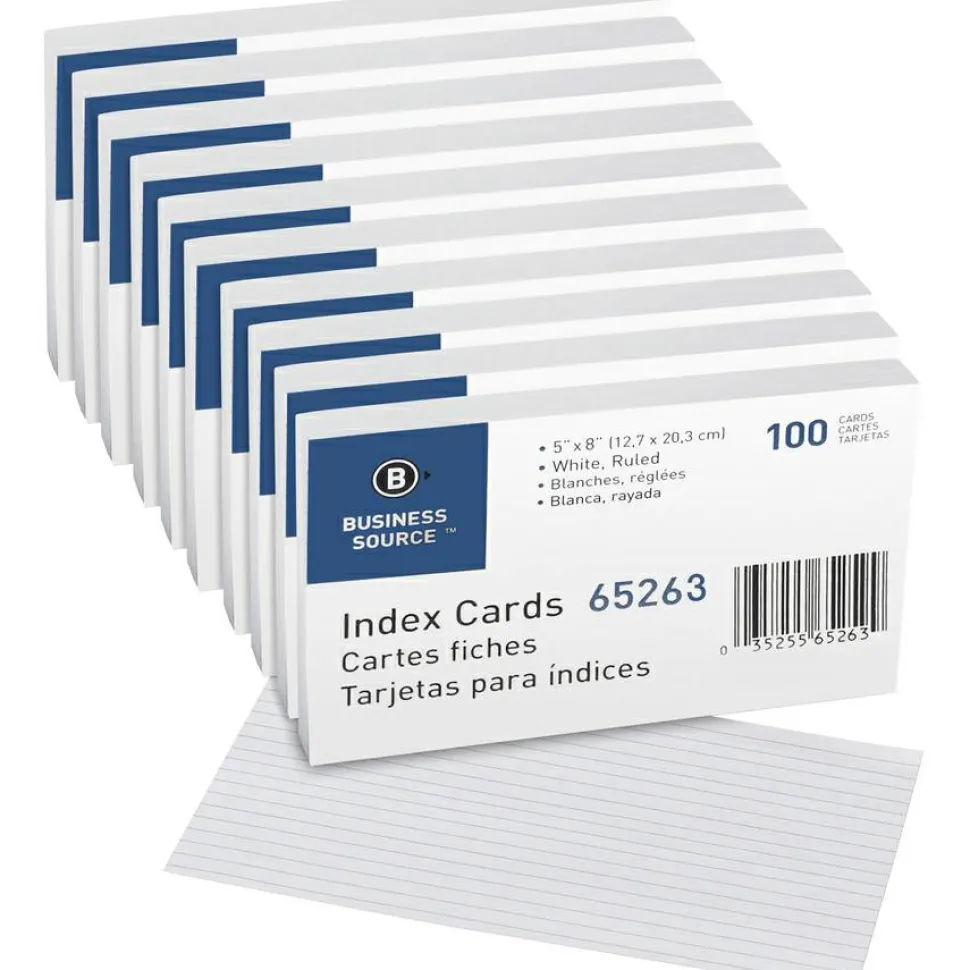 Business Source Ruled Index Cards