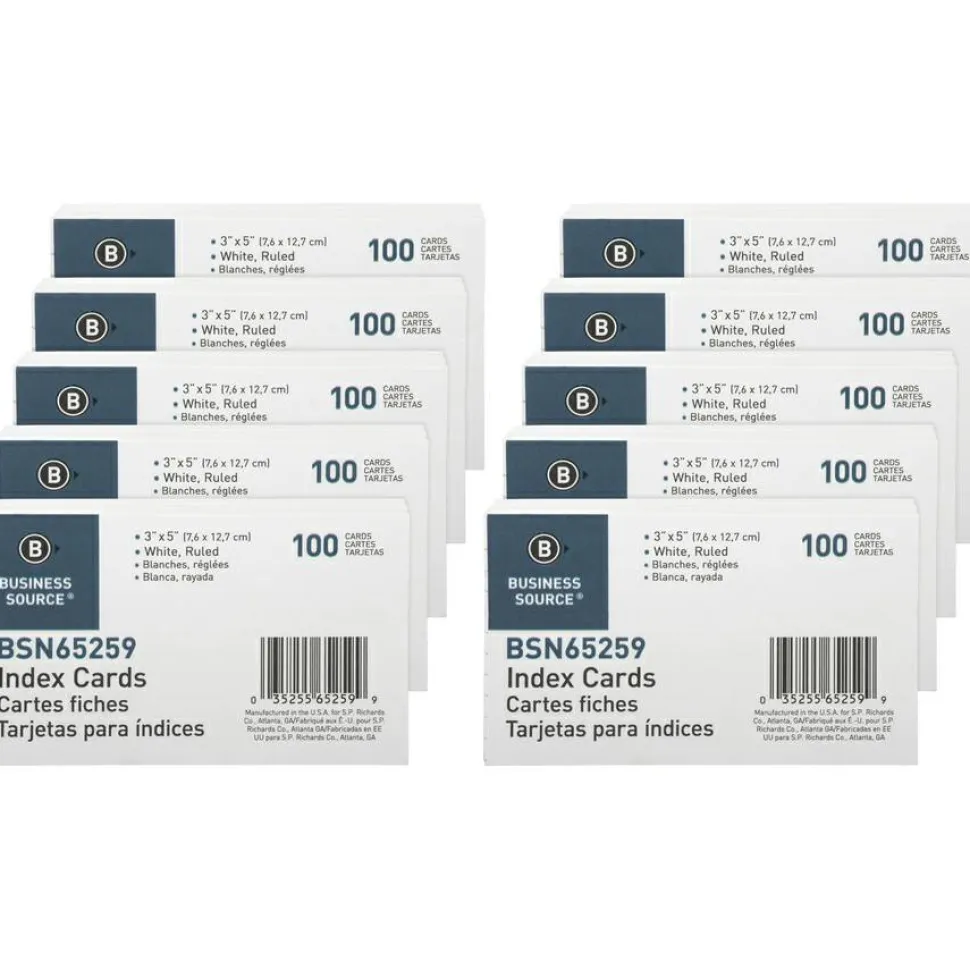 Business Source Ruled Index Cards