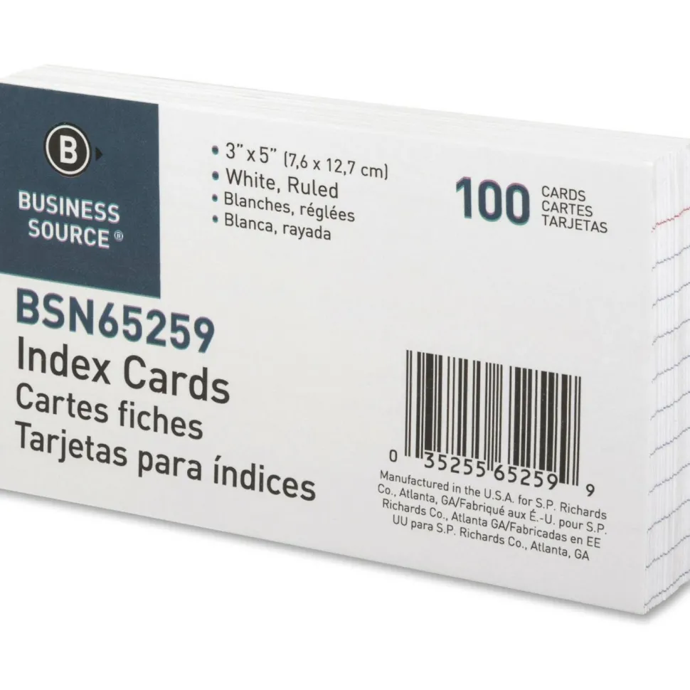 Business Source Ruled Index Cards