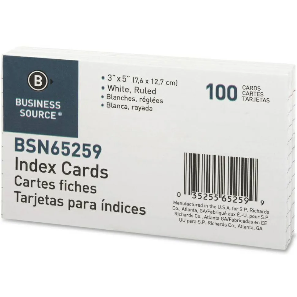 Business Source Ruled Index Cards