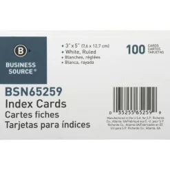 Business Source Ruled Index Cards