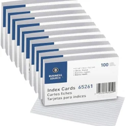 Business Source Ruled Index Cards