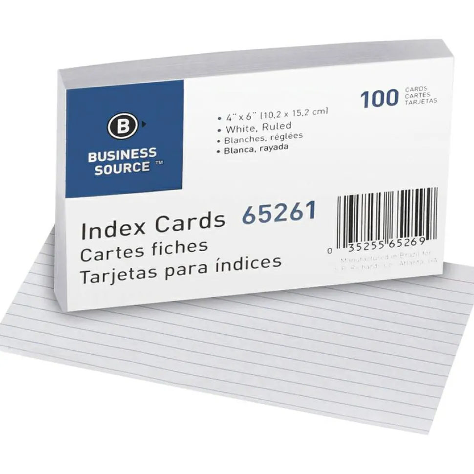 Business Source Ruled Index Cards
