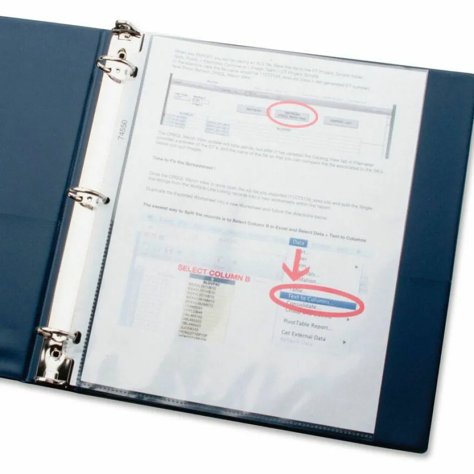 Business Source Top-Loading Sheet Protectors, 8-1/2" x 11", 3.3-mil, Clear, Box Of 100 Protectors