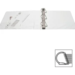 Business Source Basic D-Ring White View Binders, 1 1/2