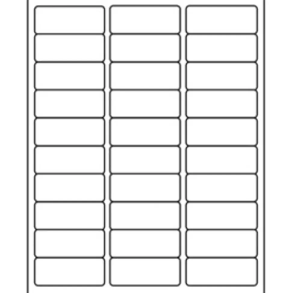 Business Source Bright White Premium-quality Address Labels - 1"x 2 5/8" - Permanent Adhesive - Rectangle - 21051