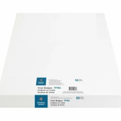 Business Source Clip Holder Style Badge Kit, 3"H x 4"W, Clear, 50 / Box