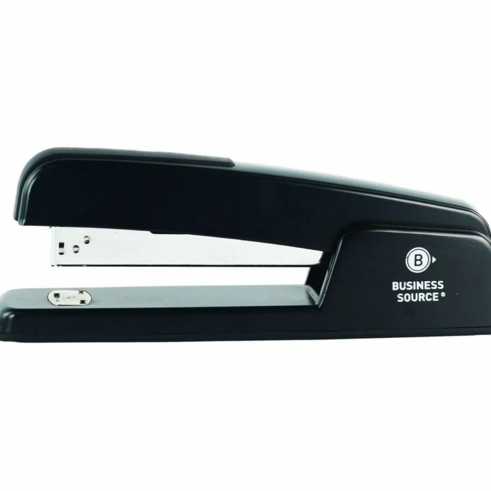 Business Source Die-cast Stapler - Staples Upto 20 Sheet - Holds Upto 210 Staple - Full Strip - Top Loading - Black - Die-cast - 1 Each