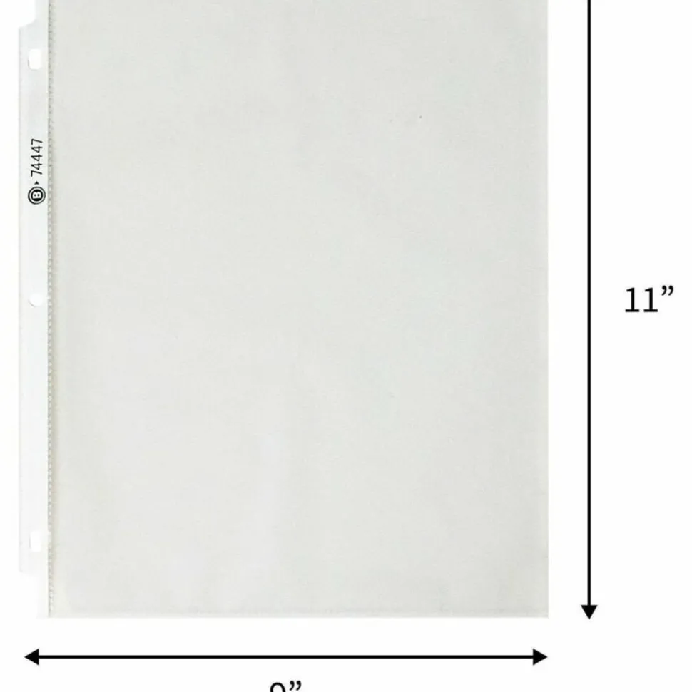 Business Source Economy Weight Sheet Protectors - 11"x9"x 2 mil Thickness - 74447 - 100/Pack