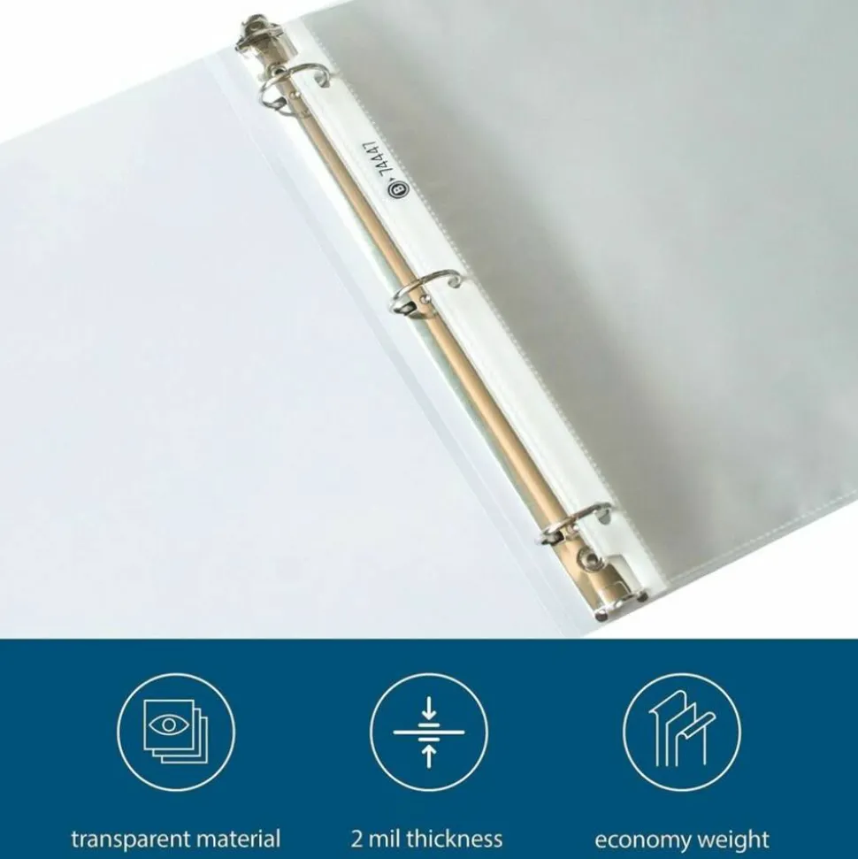 Business Source Economy Weight Sheet Protectors - 11"x9"x 2 mil Thickness - 74447 - 100/Pack