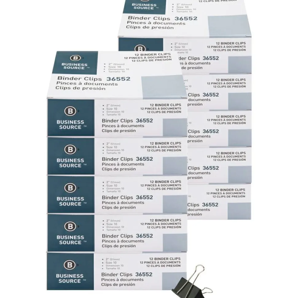 Business Source Fold-back Binder Clips
