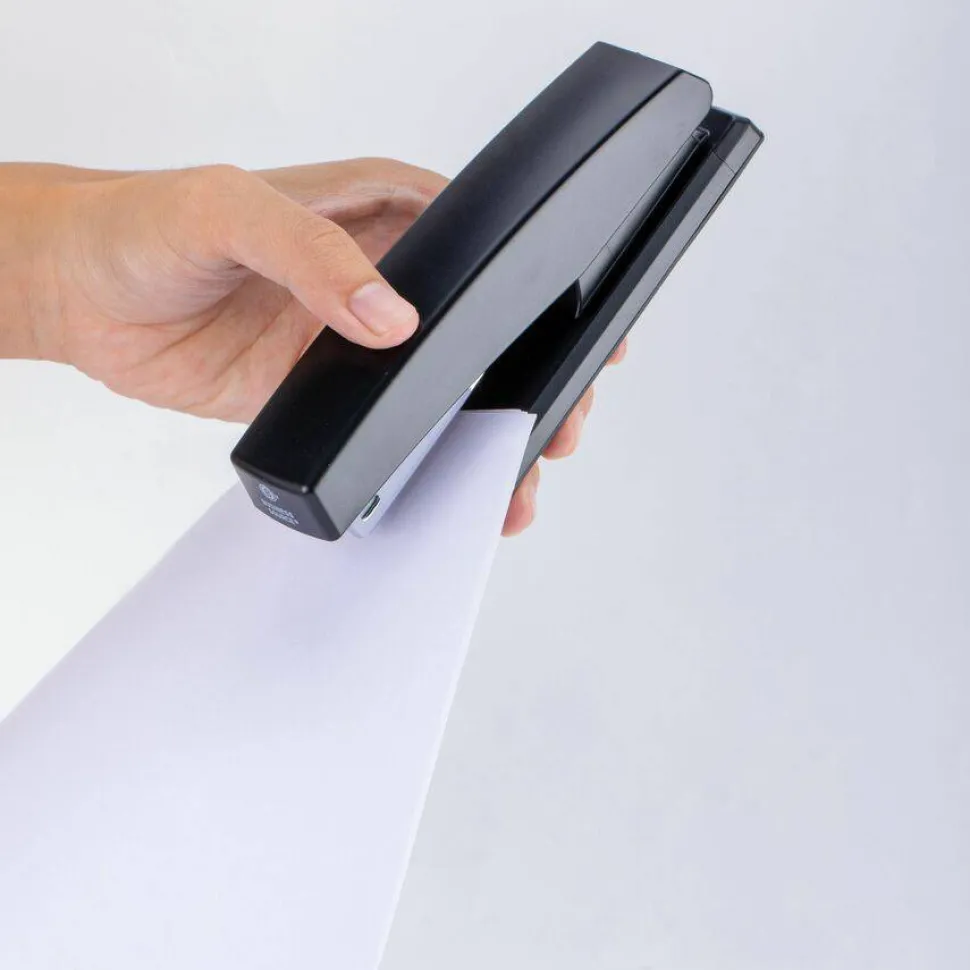 Business Source Full-Strip Desktop Stapler - Staples Upto 20 Sheet - Holds Upto 210 Staple - Full Strip - 3.50" Throat Depth - Black - Metal, Plastic
