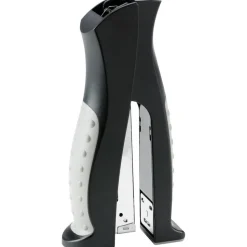 Business Source Full Strip Vertical Desk Stapler - 20 Sheets Capacity - 210 Staple Capacity - Full Strip - Gray