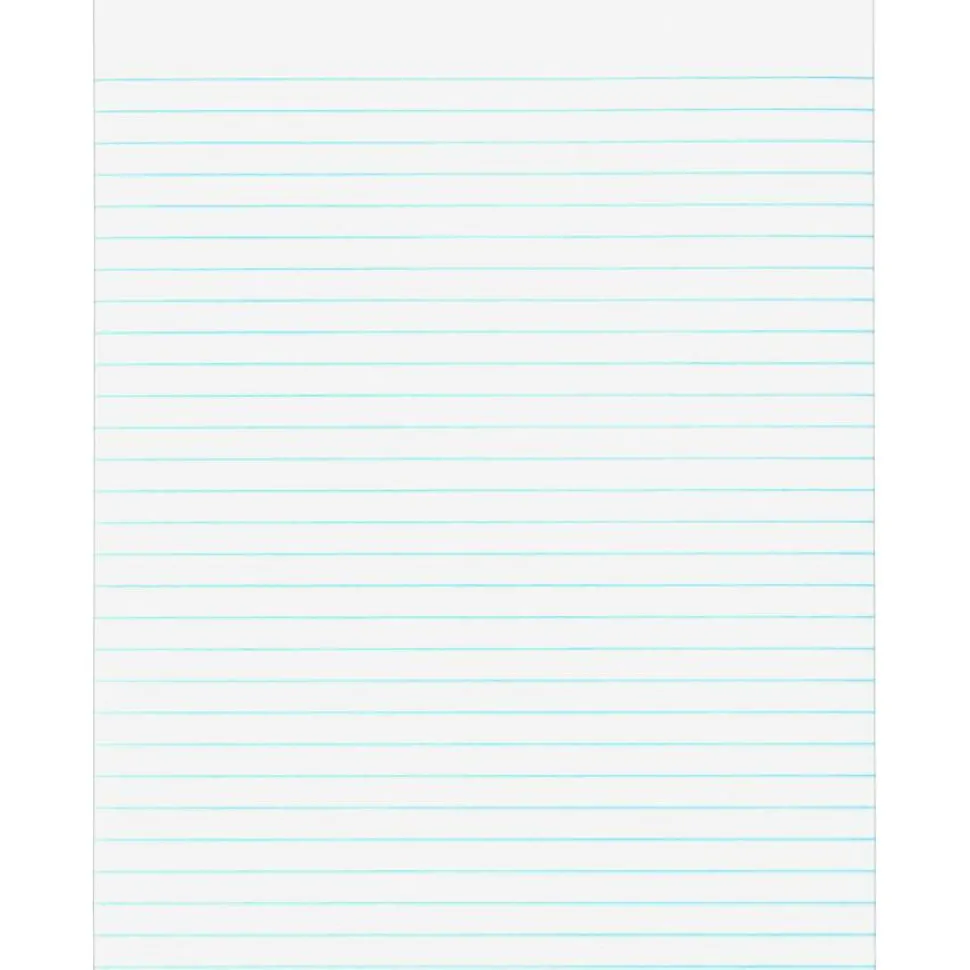 Business Source Glued Top Ruled Memo Pads - Letter - 50 Sheets - Glue - Wide Ruled Front Ruling - 16 lb Basis Weight - 50552