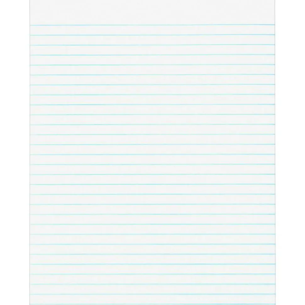 Business Source Glued Top Ruled Memo Pads - Letter - 50 Sheets - Glue - Wide Ruled Front Ruling - 16 lb Basis Weight - 50552