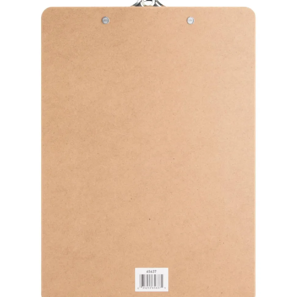 Business Source Hardboard Clipboard - Standard - 9" x 12 1/2" Sheet Size - Hardboard - Brown - 1 Each
