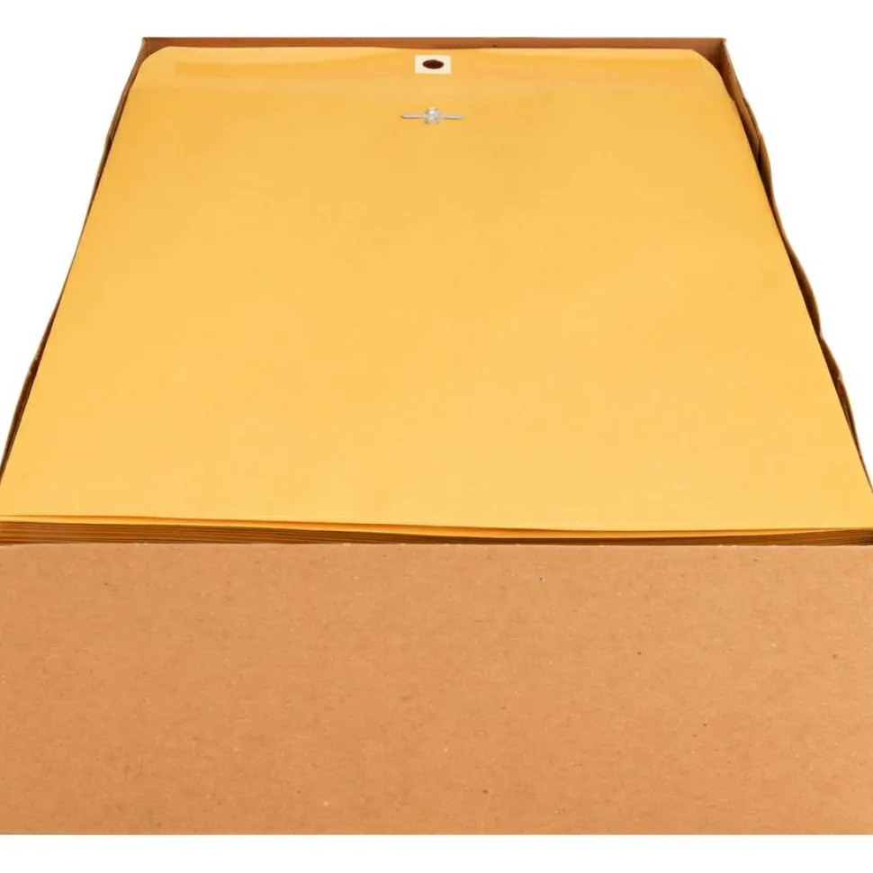 Business Source Heavy-duty Clasp Envelopes - Clasp - #97 - 10" Width x 13" Length - 28 lb - Clasp - Kraft - Kraft - 100 / Box