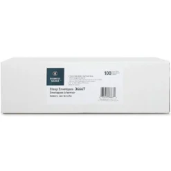 Business Source Heavy-duty Clasp Envelopes - Clasp - #110 - 12" Width x 15 1/2" Length - 28 lb - Clasp - Kraft - Kraft - 100 / Box