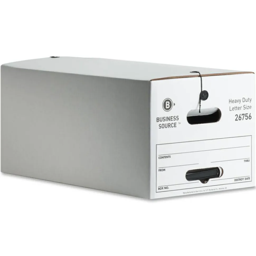 Business Source Heavy Duty Letter Size Storage Box