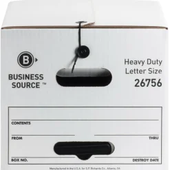 Business Source Heavy Duty Letter Size Storage Box