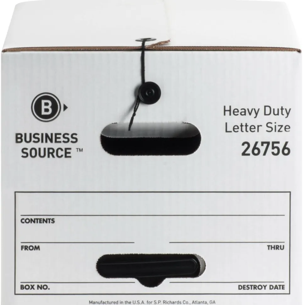Business Source Heavy Duty Letter Size Storage Box