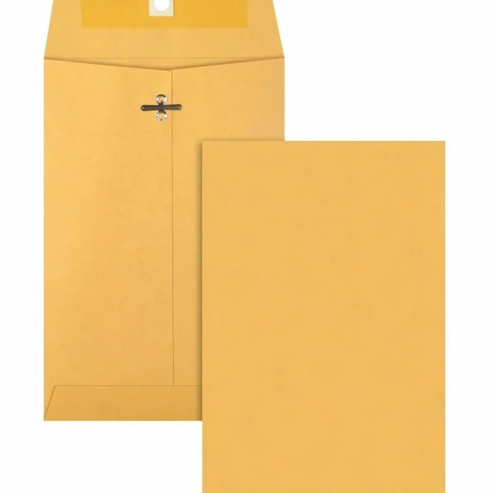 Business Source Heavy-duty Metal Clasp Envelopes - Clasp - #55 - 6" Width x 9" Length - 28 lb - Clasp - Kraft - Kraft - 100 / Box